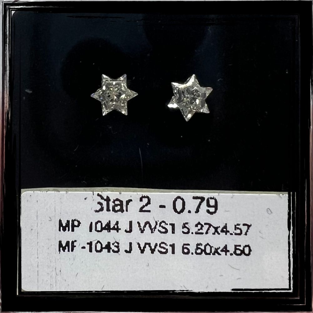 0.79 CT J VVS1 STAR diamond Pairs Inventory