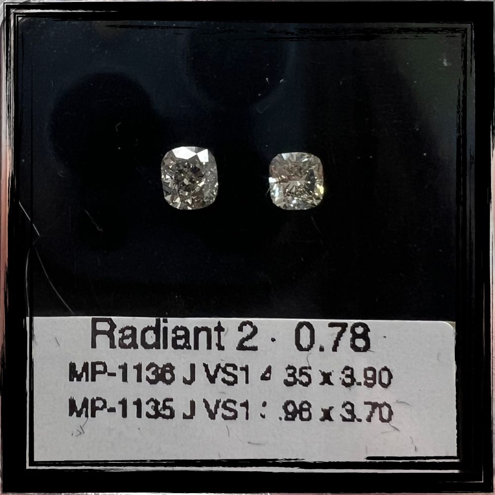0.78 CT J VS1 CUSHION diamond Pairs Inventory