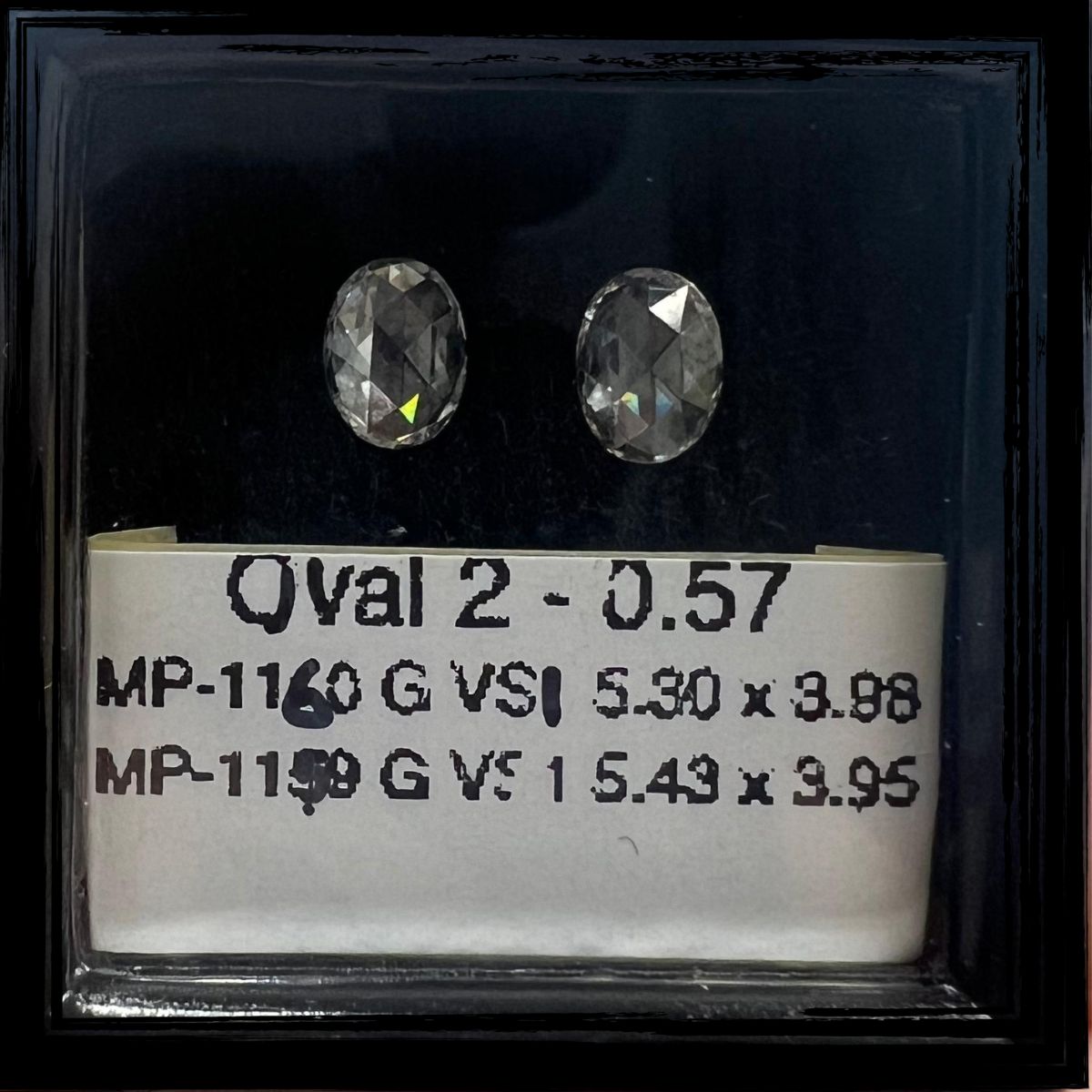 0.57 CT G VS1 OVAL diamond Pairs Inventory