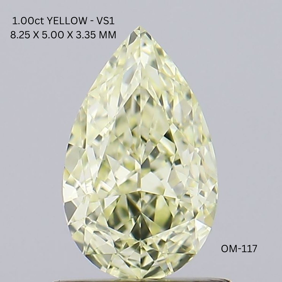 1.00 CT YELLOW VS1 PEAR diamond Fancy Shape