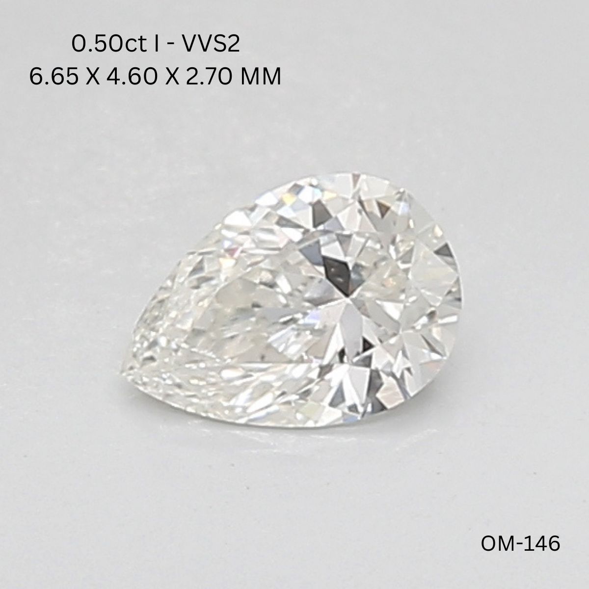 0.50 CT I VVS2 PEAR diamond Fancy Shape