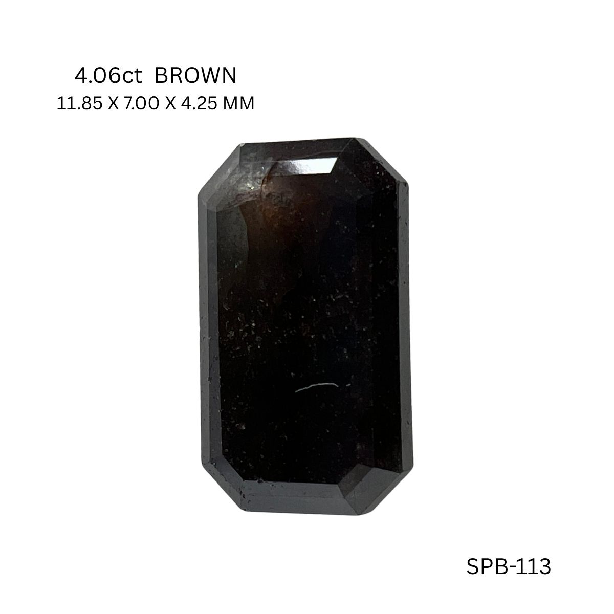 4.06 CT BROWNISH PK EMERALD diamond Salt & Pepper