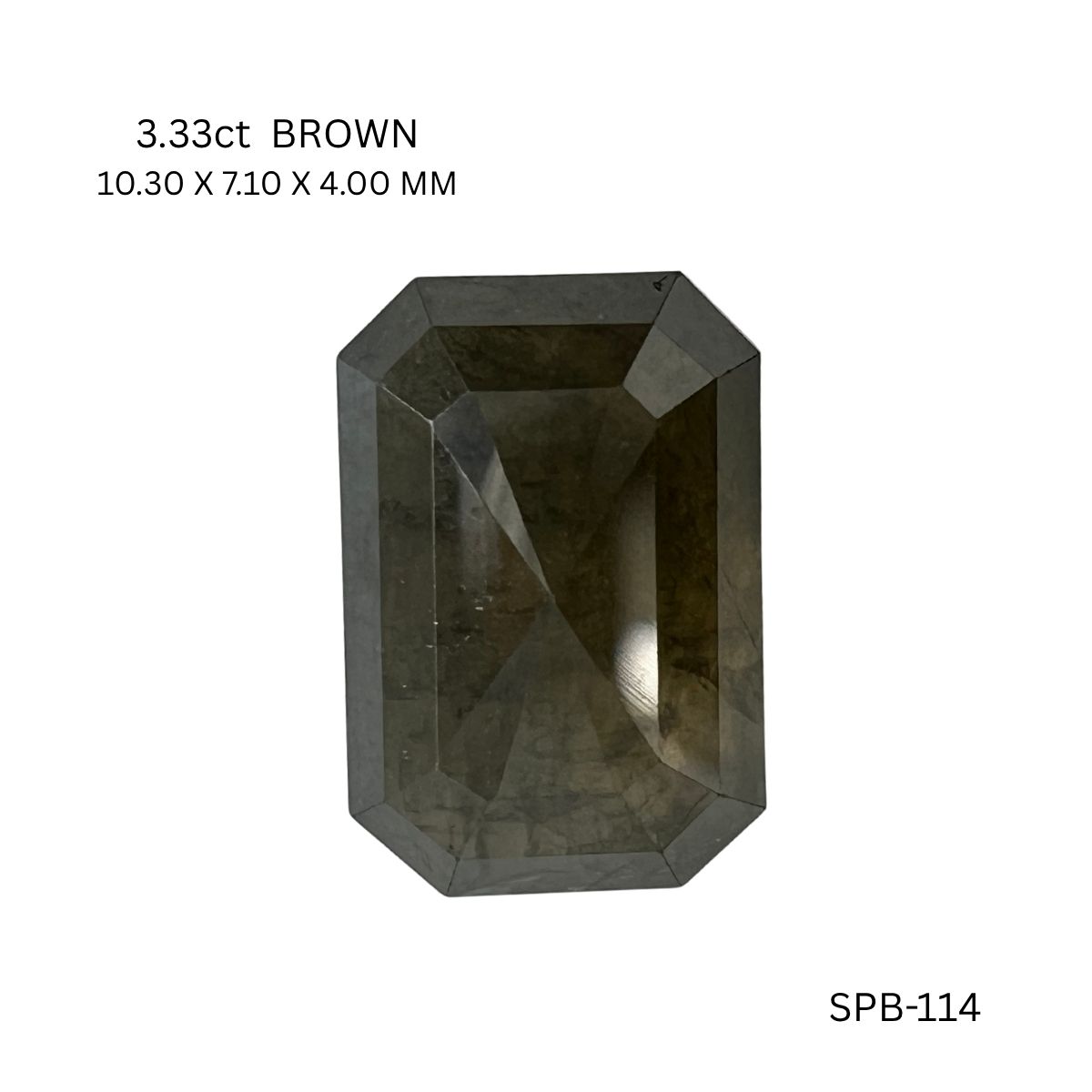 3.33 CT BROWNISH PK EMERALD diamond Salt & Pepper