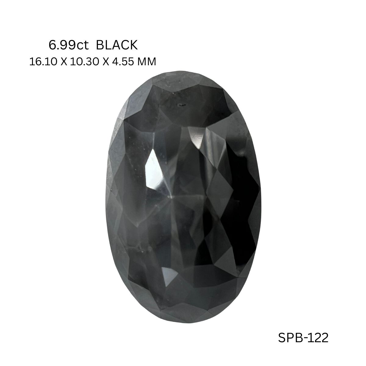 6.99 CT BLACK PK OVAL diamond Salt & Pepper