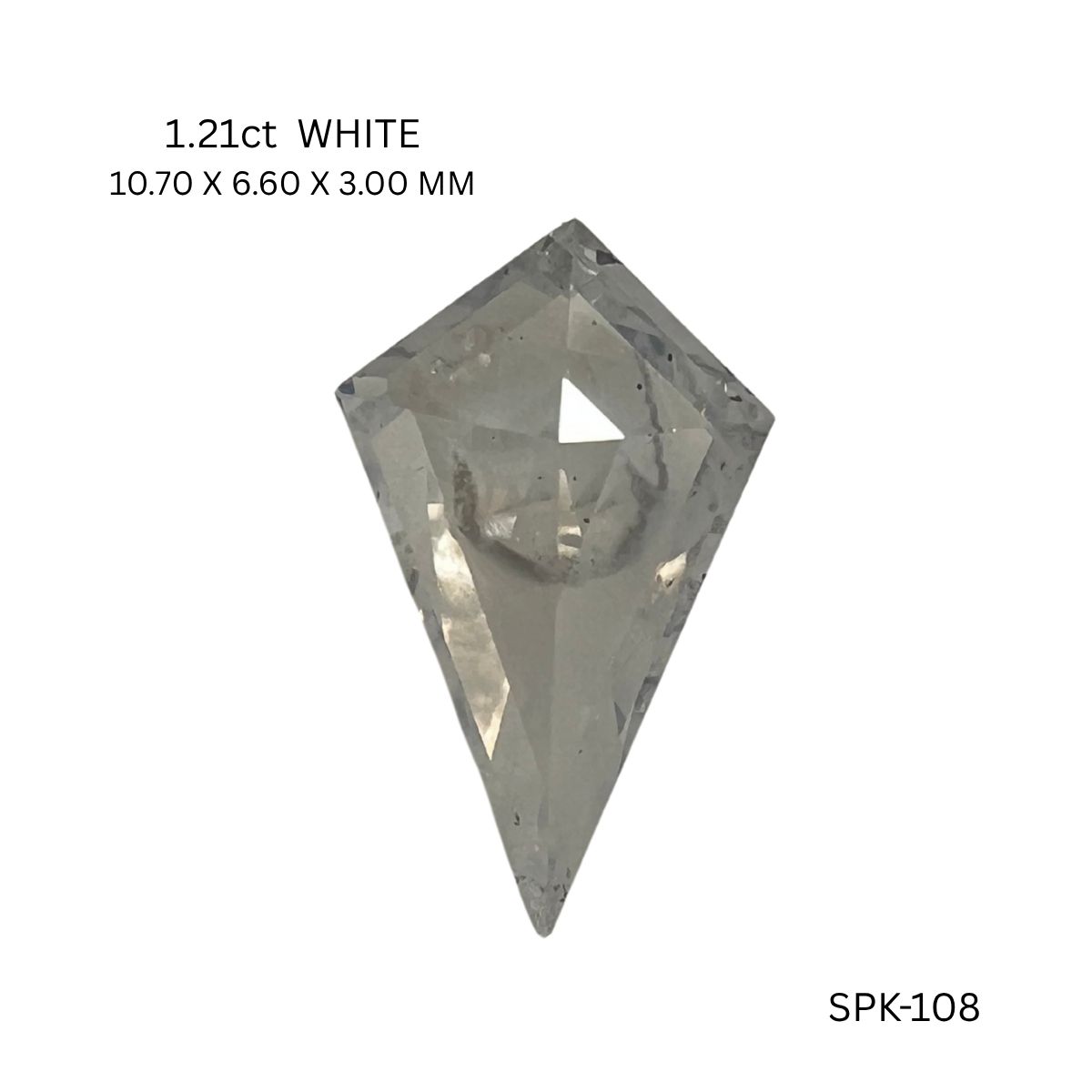 1.21 CT WHITE PK KITE diamond Salt & Pepper