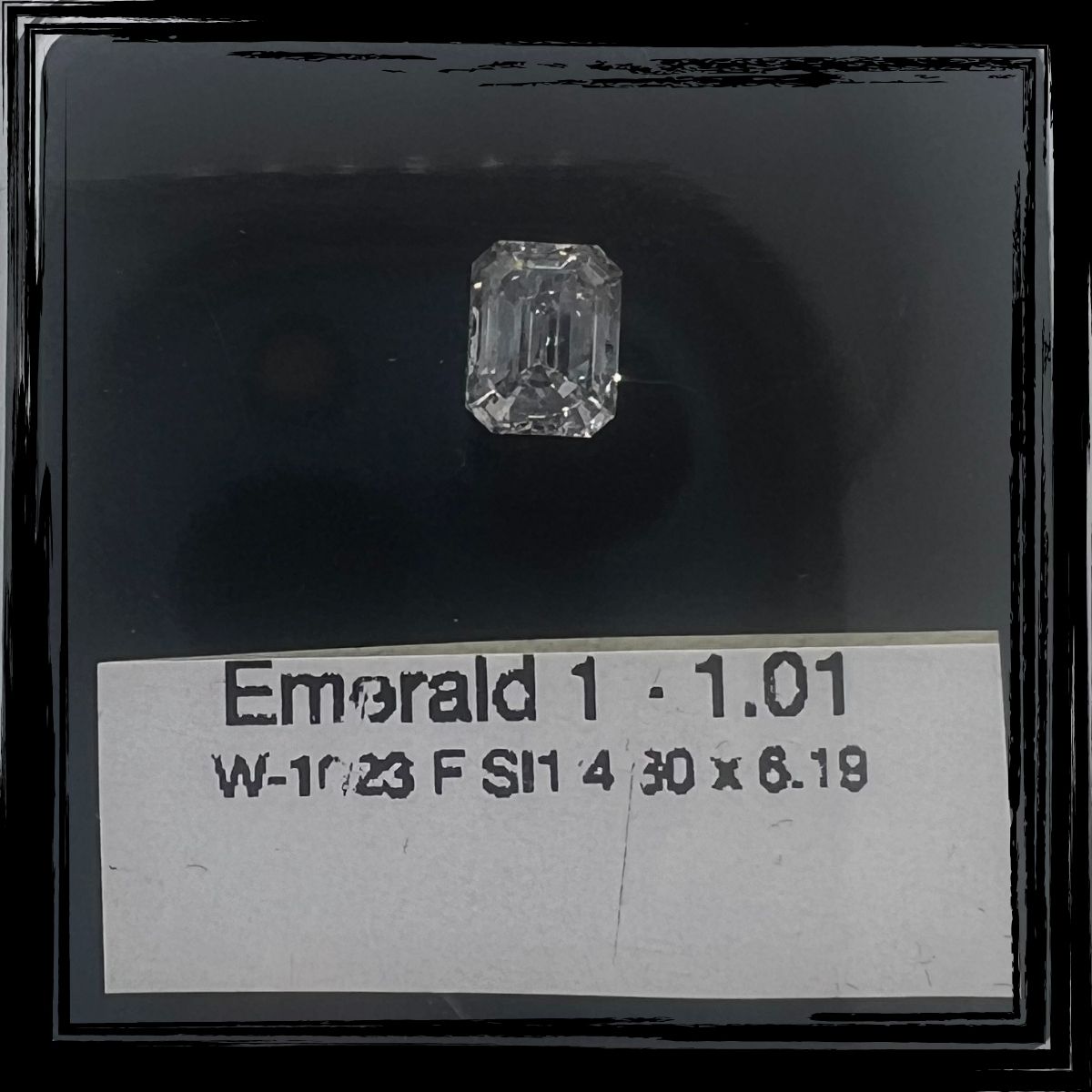 1.01 CT F SI1 EMERALD diamond Fancy Shape