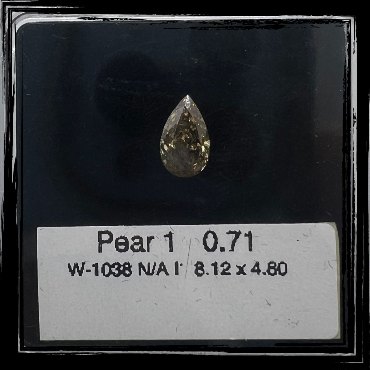 0.71 CT BROWNISH I1 PEAR diamond Fancy Shape