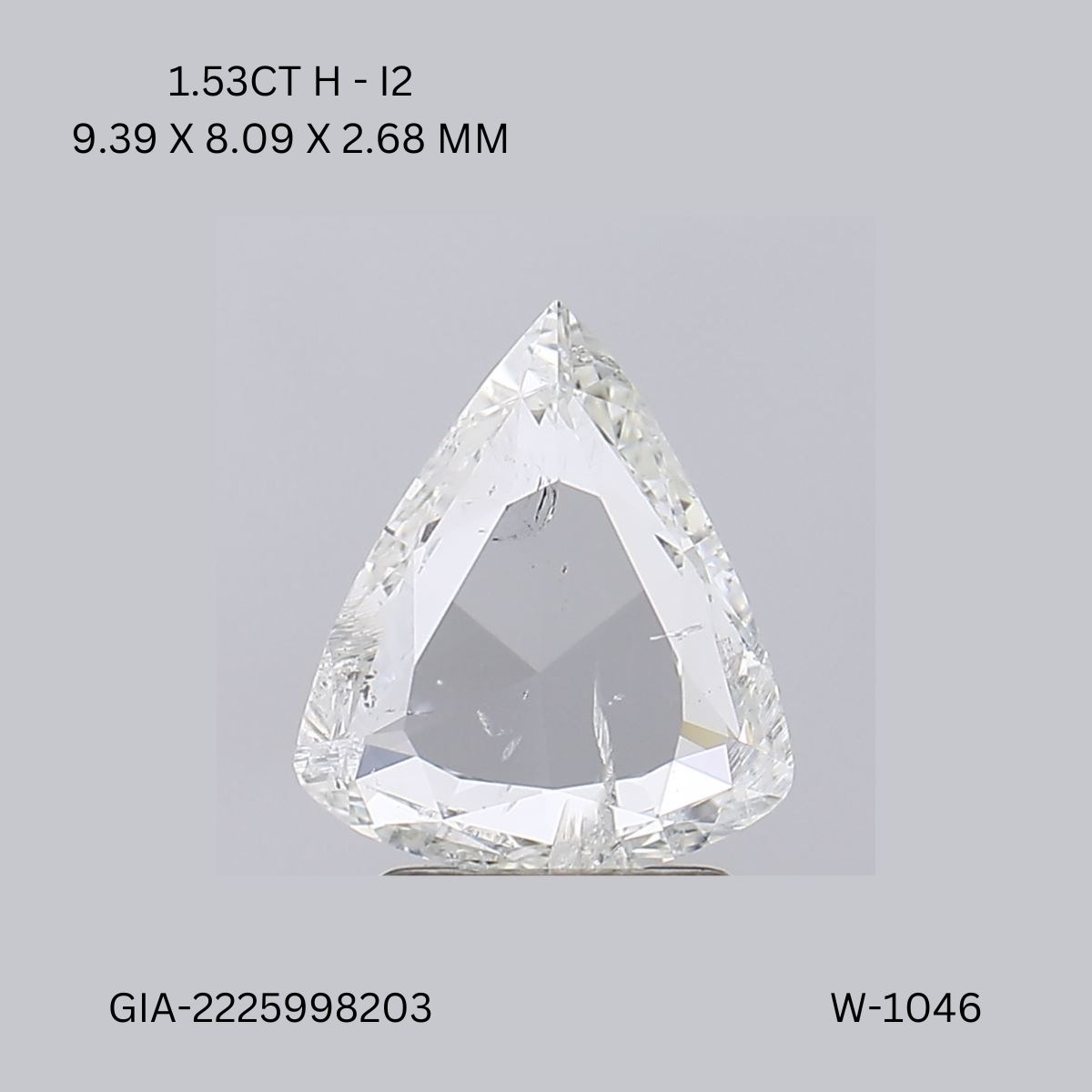 1.53 CT H I2 TRIANGULAR diamond Fancy Shape