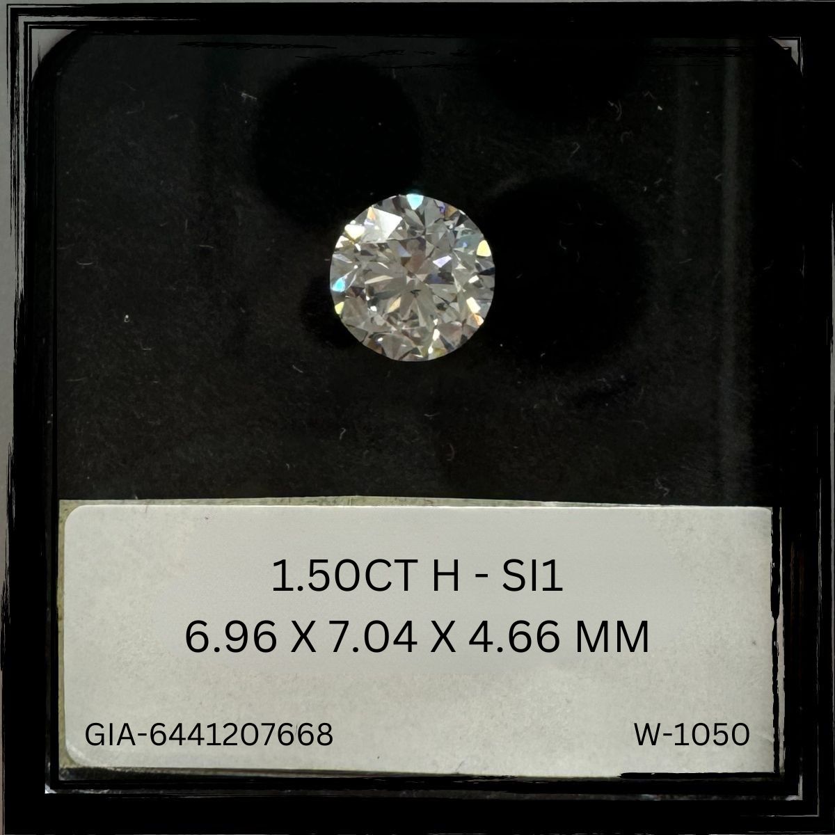 1.50 CT H SI1 ROUND diamond Fancy Shape