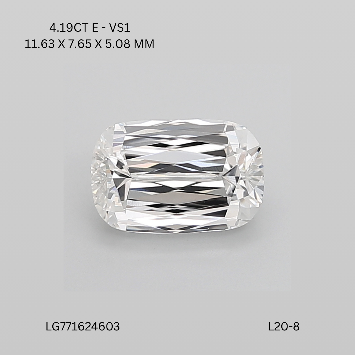 4.19 CT E VS1 ASHOKA diamond Fancy Shape