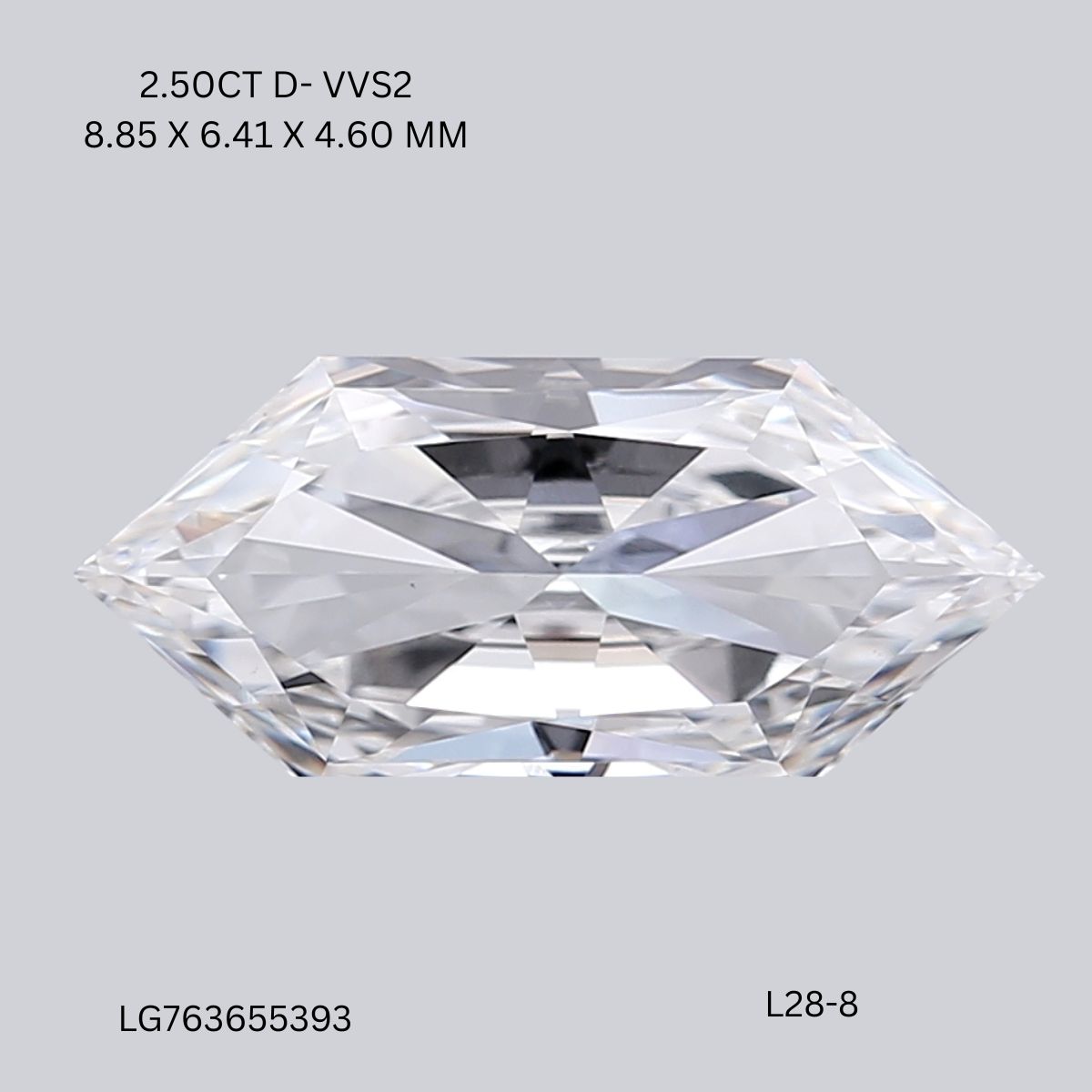 4.19 CT F VS1 HEXAGONAL diamond Fancy Shape