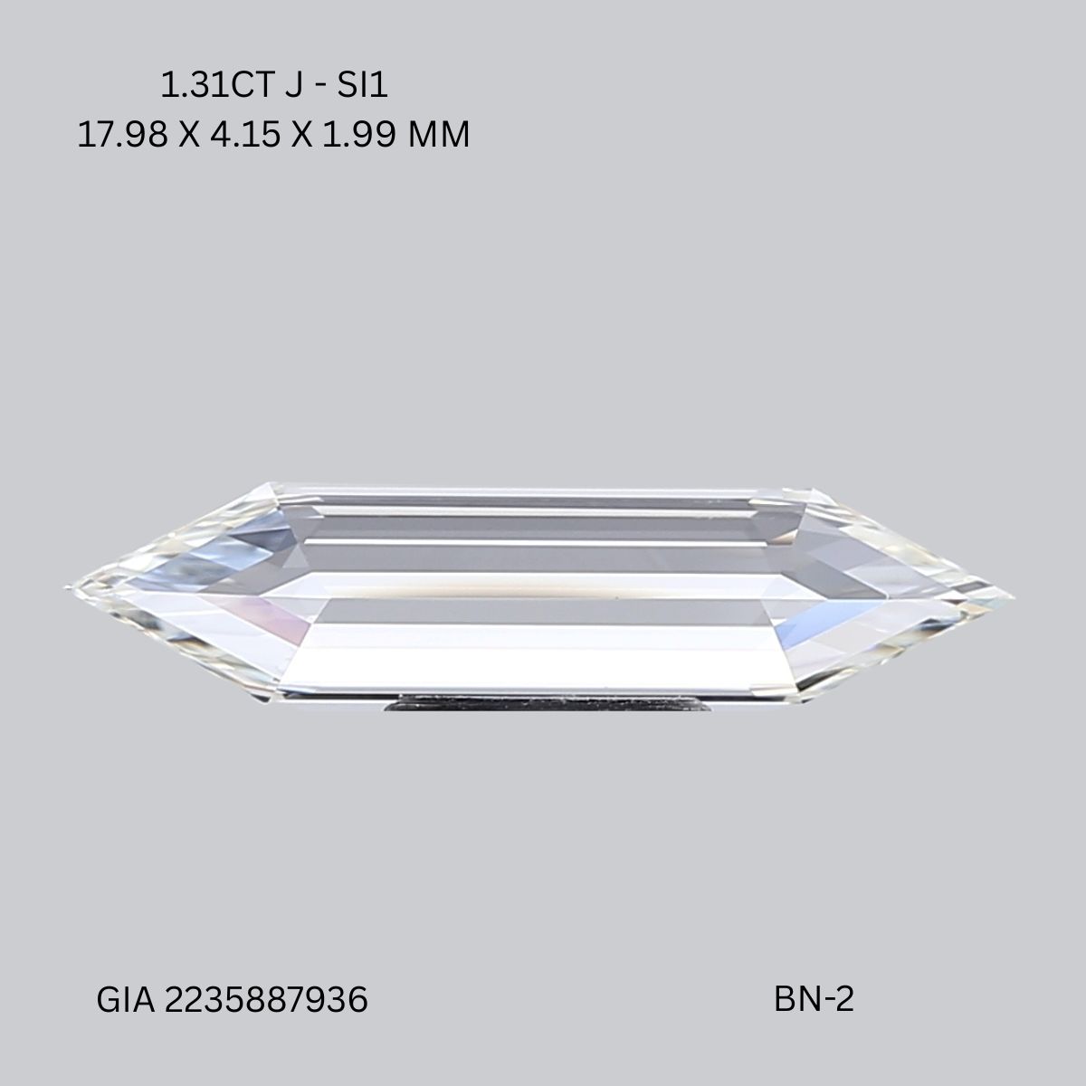 1.31 CT J SI1 HEXAGONAL diamond Fancy Shape