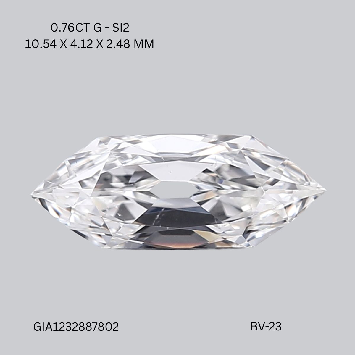 0.76 CT G SI2 HEXAGONAL diamond Fancy Shape