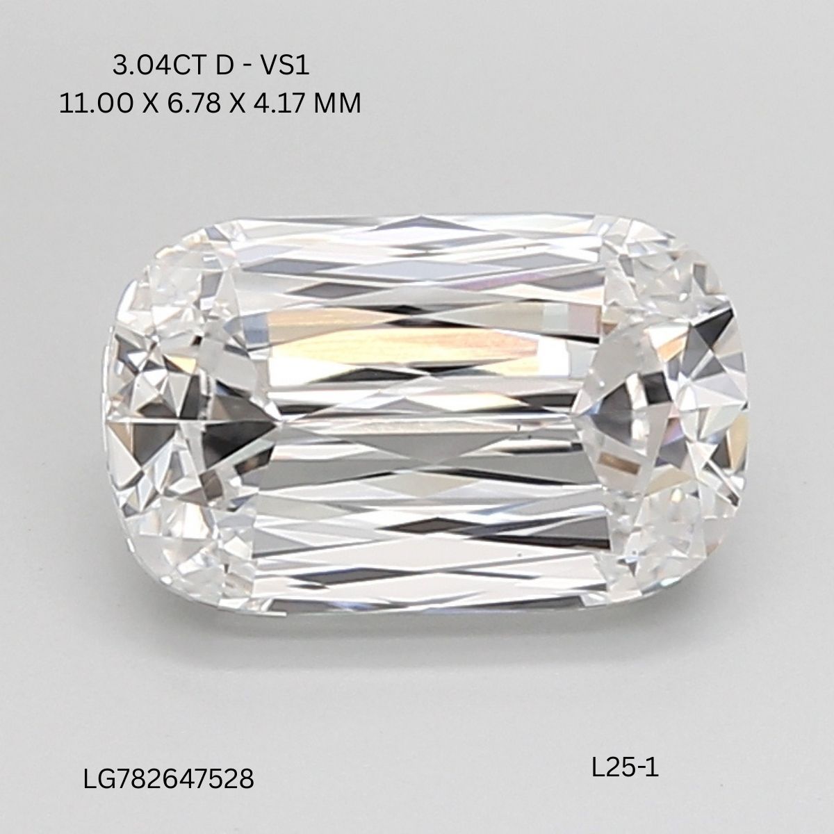 3.04 CT D VS1 ASHOKA diamond Fancy Shape