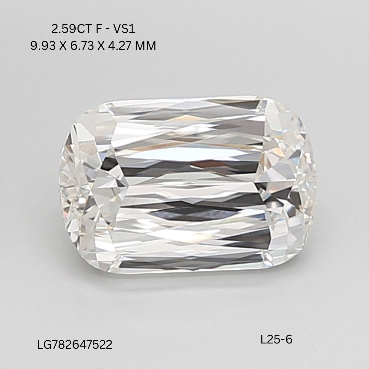 2.59 CT F VS1 ASHOKA diamond Fancy Shape