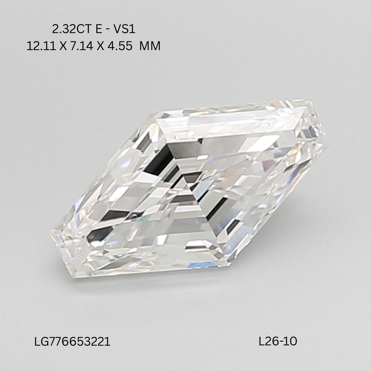 2.32 CT E VS1 LOZENGE diamond Fancy Shape