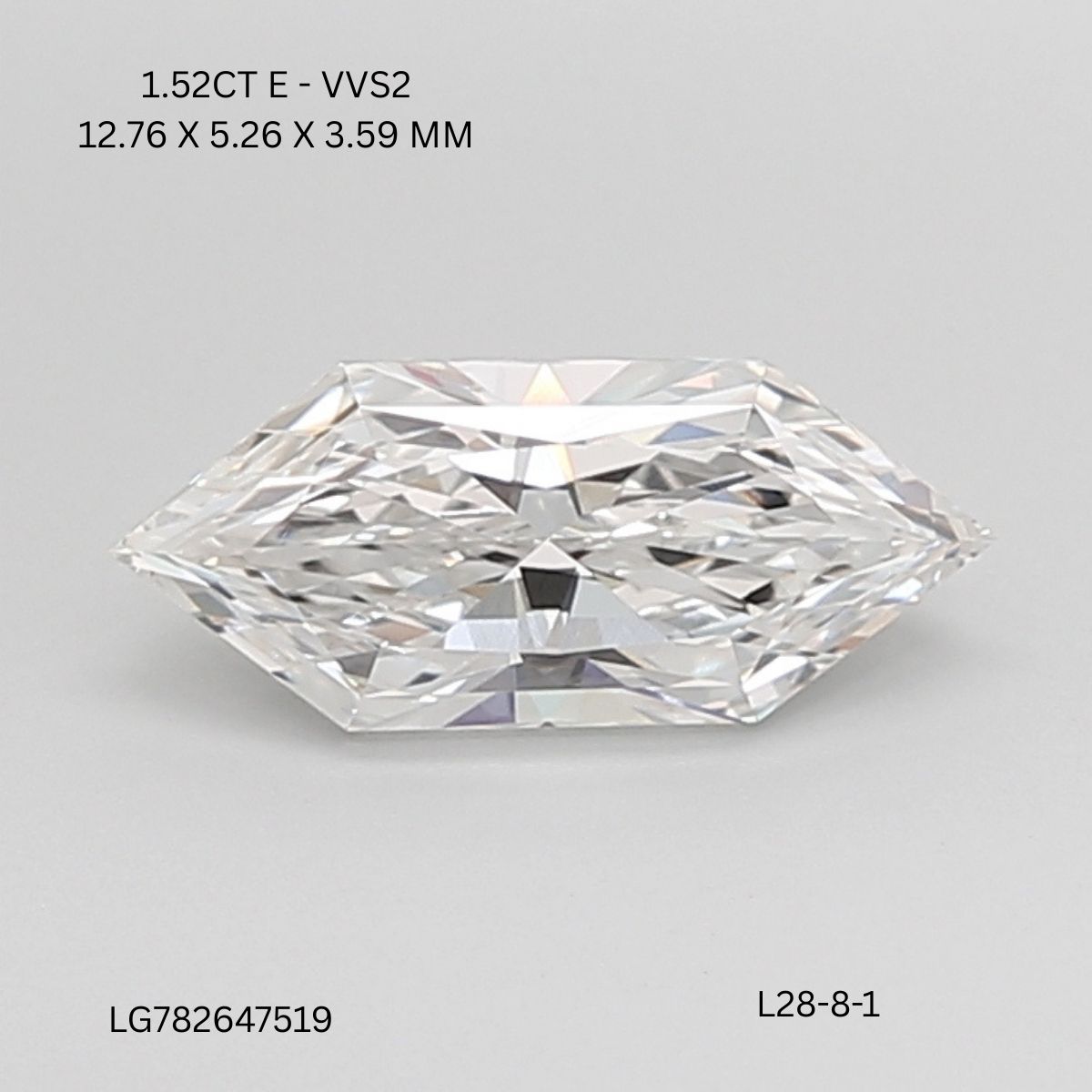 1.52 CT E VVS2 HEXAGONAL diamond Fancy Shape