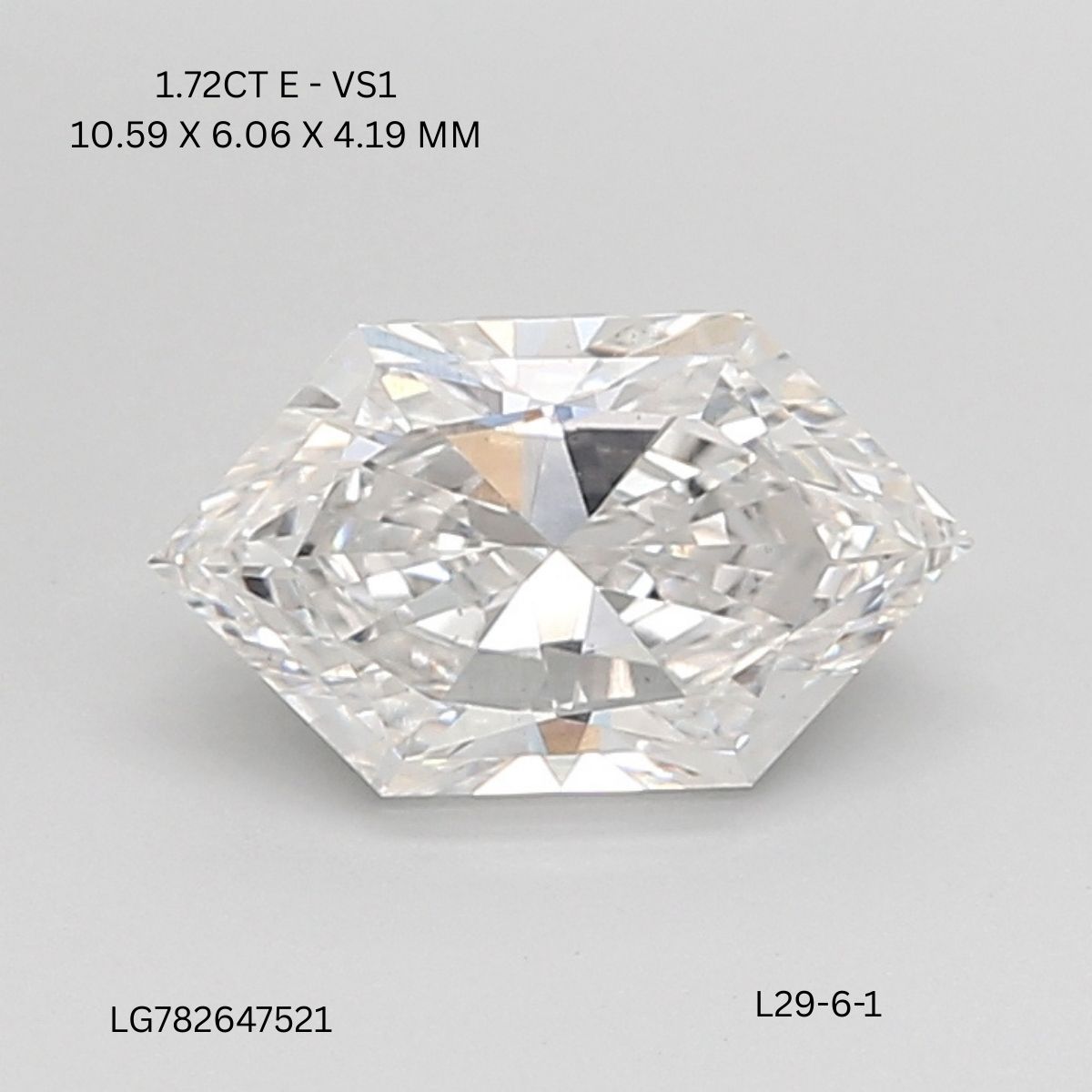 1.72 CT E VS1 HEXAGONAL diamond Fancy Shape