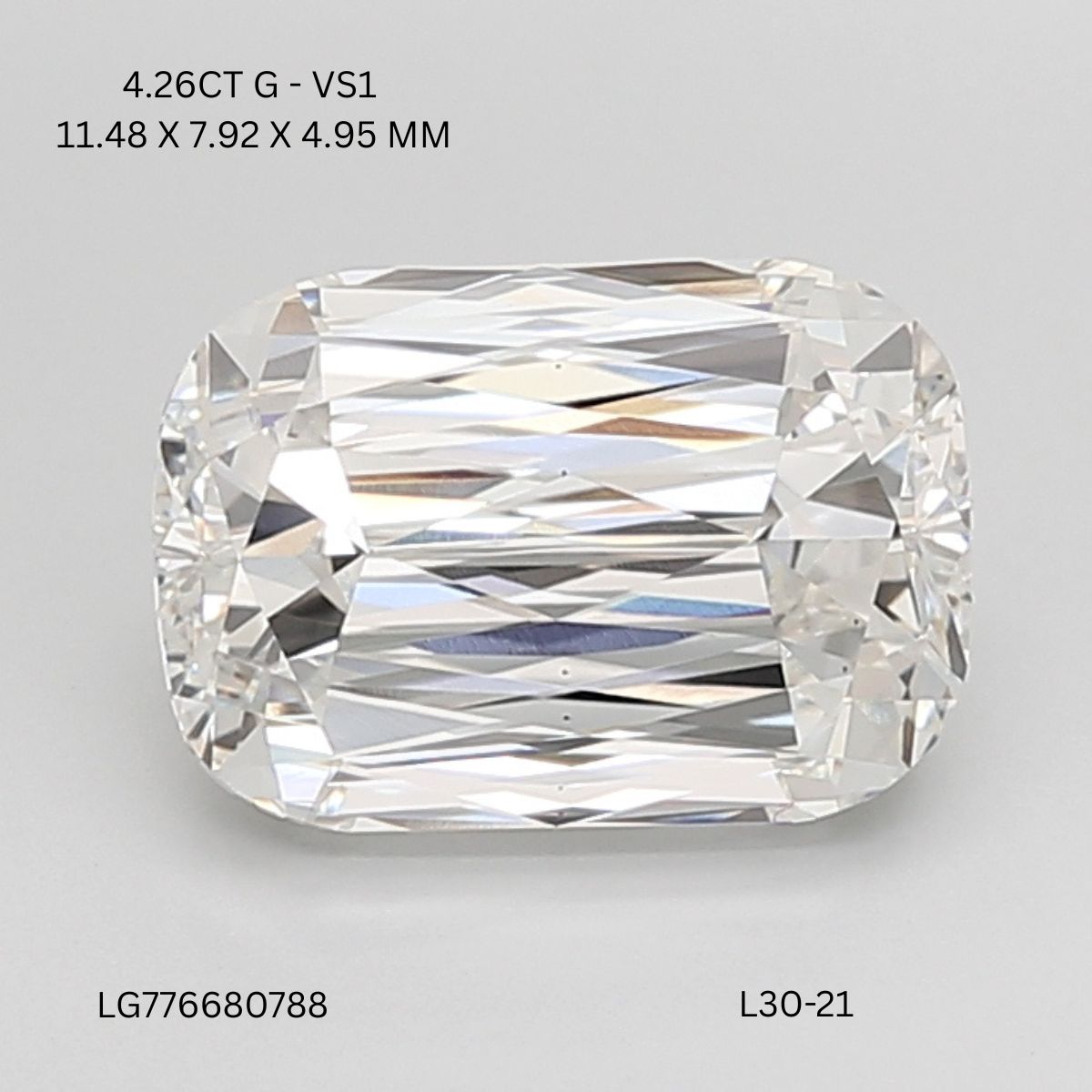 4.26 CT G VS1 ASHOKA diamond Fancy Shape