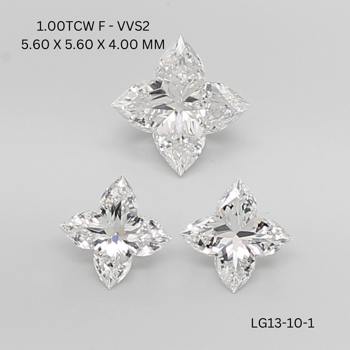2.07 CT F VVS2 PRINCESS diamond Pairs Inventory