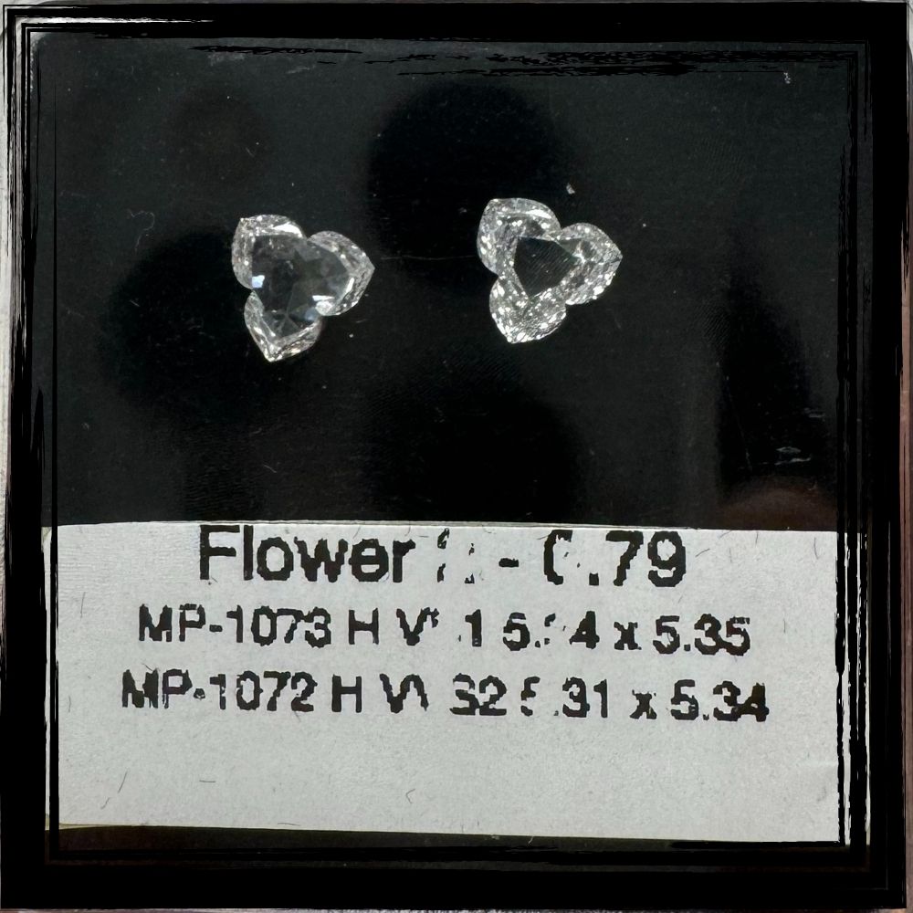 0.79 CT H VVS2 FLOWER diamond Pairs Inventory