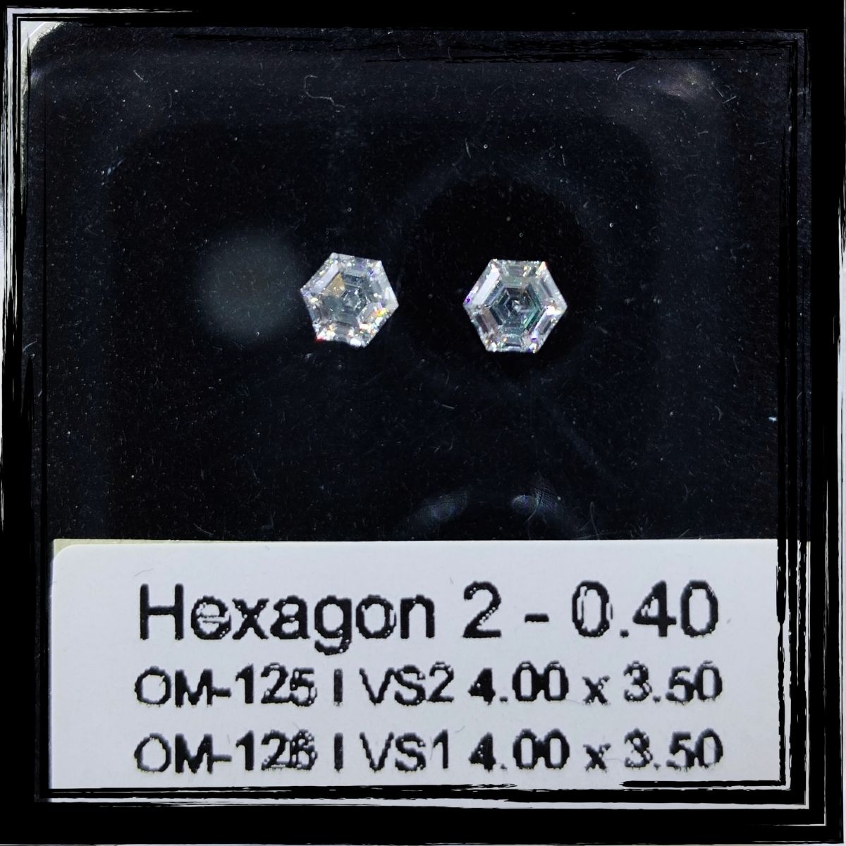 0.4 CT I VS1 HEXAGONAL diamond Pairs Inventory