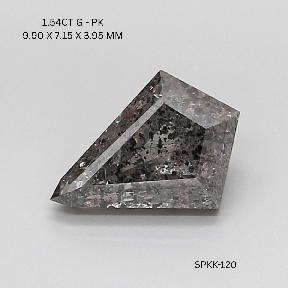1.54 CT G PK KITE diamond Salt & Pepper