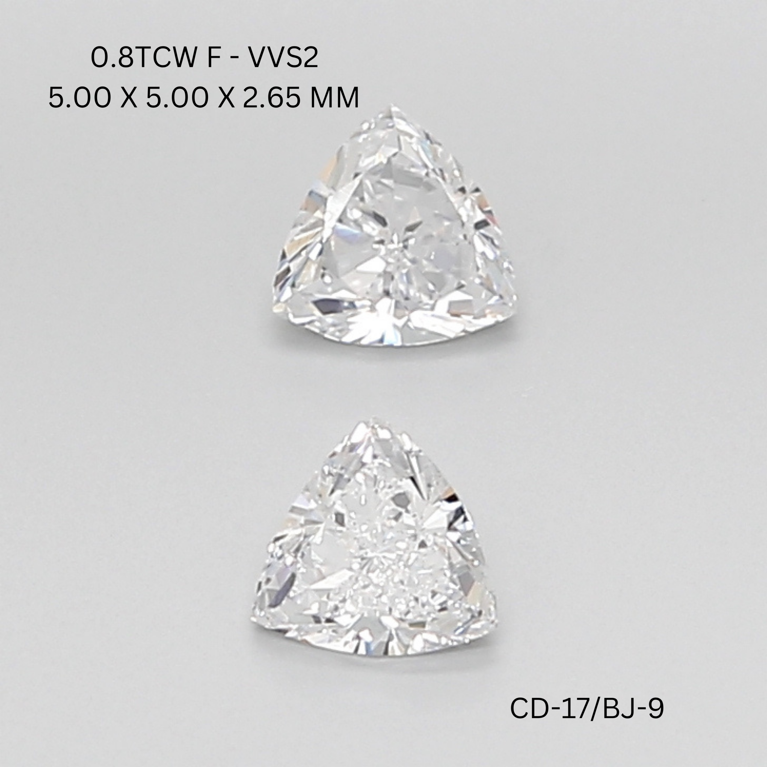 0.8 CT F VVS2 TRILLIANT diamond Pairs Inventory
