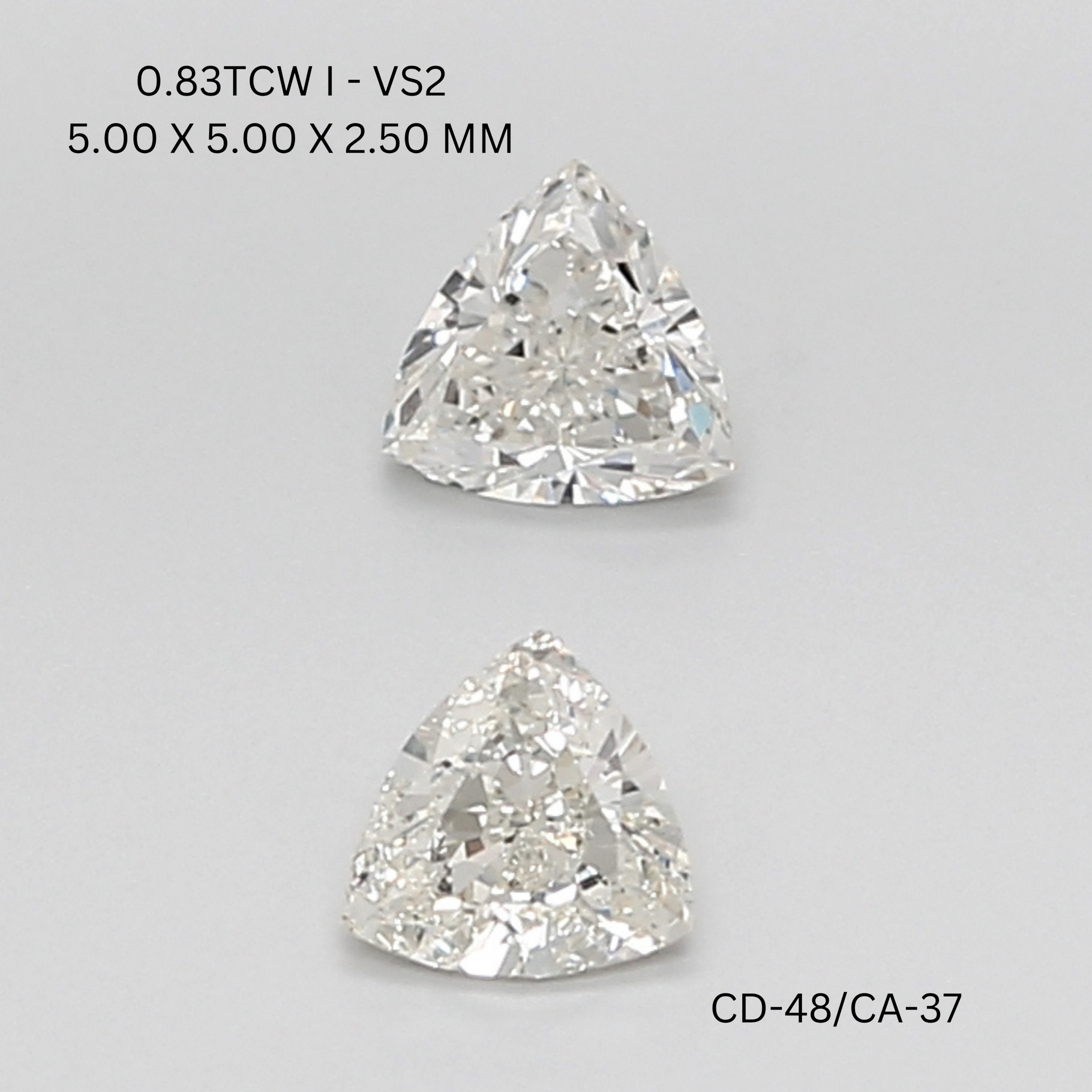 0.83 CT I VS2 TRILLIANT diamond Pairs Inventory