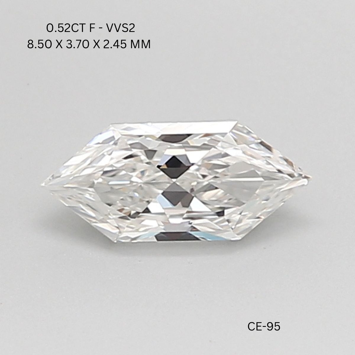 0.52 CT F VVS2 HEXAGONAL diamond Fancy Shape