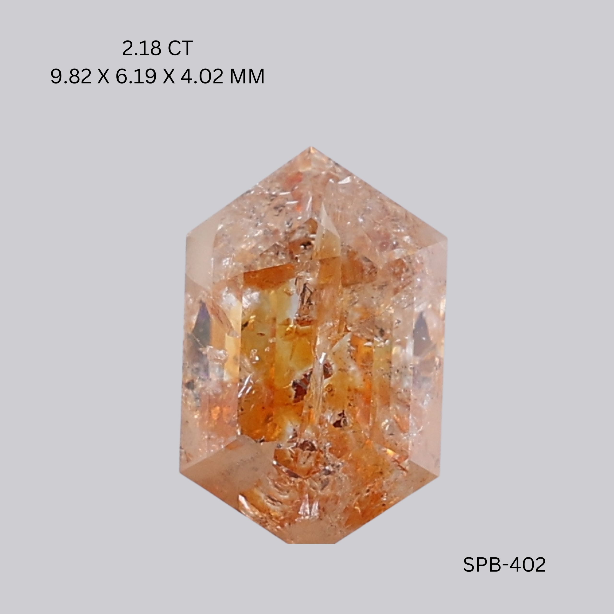 2.18 CT RUSTIC PK HEXAGONAL diamond Salt & Pepper
