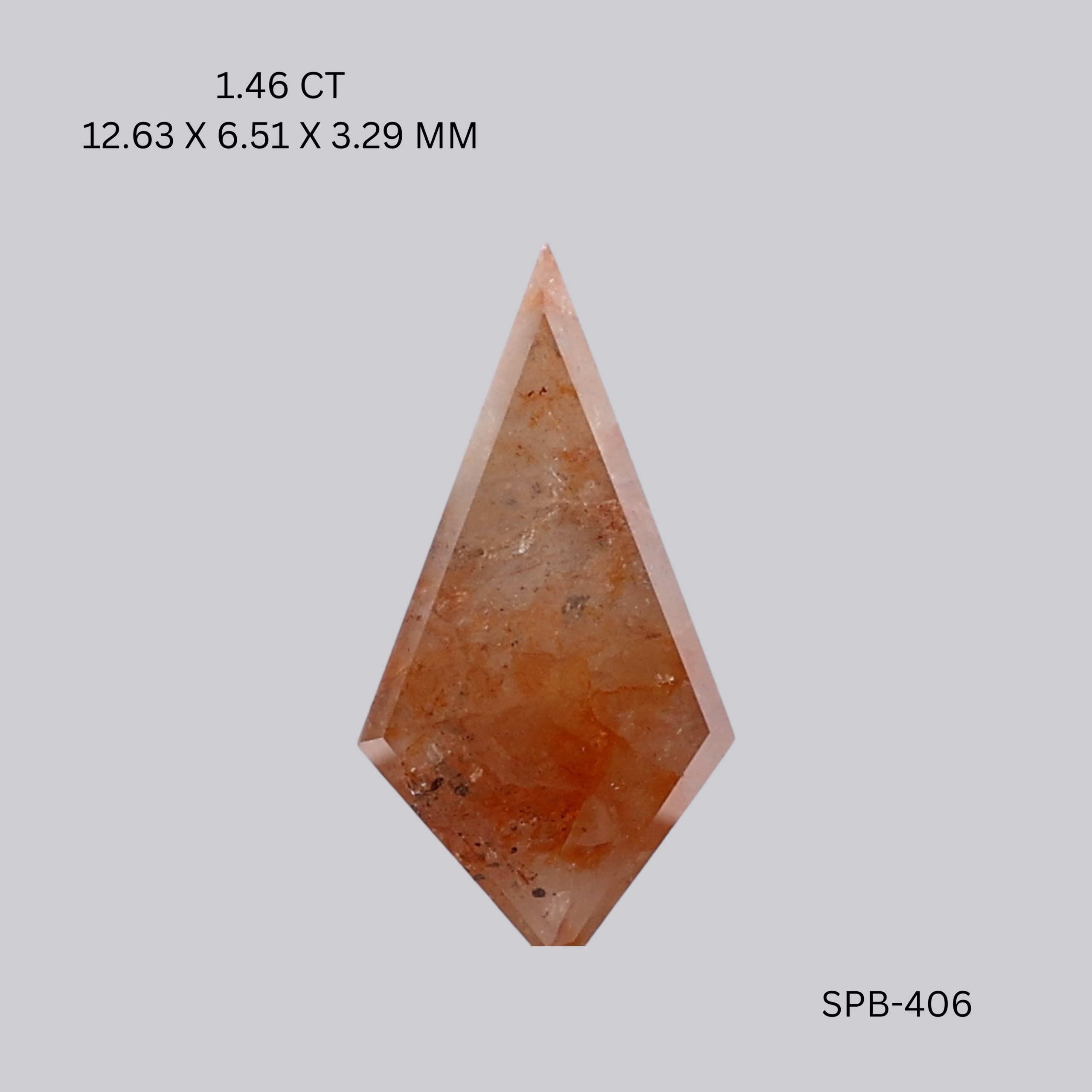 1.46 CT RUSTIC PK KITE diamond Salt & Pepper